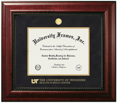 Diploma Frame in Executive with Gold Fillet with Black Suede Mat for DOCUMENT: 8 1/2"H X 11"W  