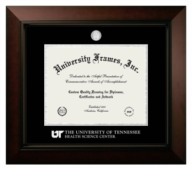 Diploma Frame in Legacy Black Cherry with Black & Silver Mats for DOCUMENT: 8 1/2"H X 11"W  