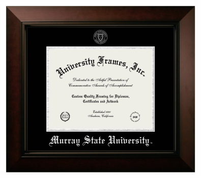 Diploma Frame in Legacy Black Cherry with Black & Silver Mats for DOCUMENT: 8 1/2"H X 11"W  