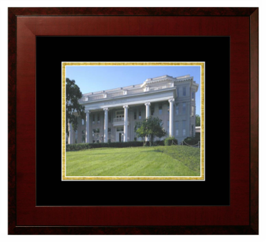 Lithograph Only Frame in Honors Mahogany with Black & Gold Mats