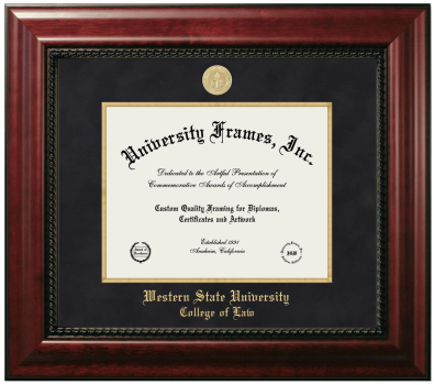 Diploma Frame in Executive with Gold Fillet with Black Suede Mat for DOCUMENT: 8 1/2"H X 11"W  