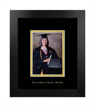 Advocate Children's Hospital - Oak Lawn 5 x 7 Portrait Frame in Manhattan Black with Black & Gold Mats