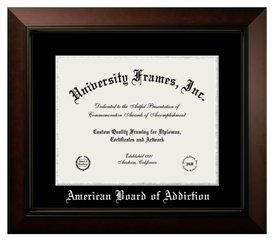 Diploma Frame in Legacy Black Cherry with Black & Silver Mats for DOCUMENT: 11"H X 14"W  